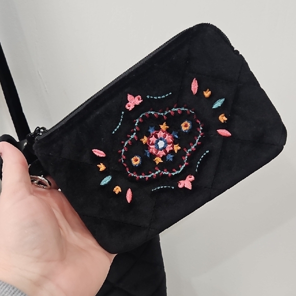 New Nwt Vera Bradley Velvet Small Vera Tote Bag, Winter Ornaments With Wallet - Picture 3 of 7